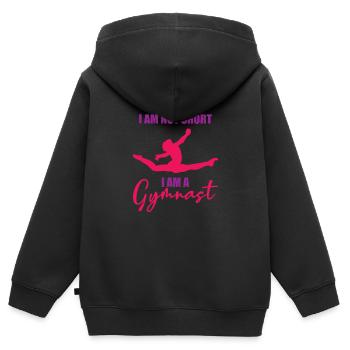 Turnen Turner - Kinder Premium Organic Zip Hoodie - Schwarz - Hinten - AI Model Kid Male (0cm)