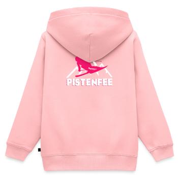 Winter Schnee Kalt - Kinder Premium Organic Zip Hoodie - Rosa - Hinten - AI Model Kid Female (0cm)