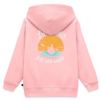 Kajakfahren - Kinder Premium Organic Zip Hoodie - Rosa - Hinten - AI Model Kid Female (0cm)