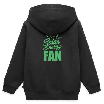 Solar power - Kids Premium Organic Zip-up Hoodie - black - Back - AI Model Kid Male (0cm)