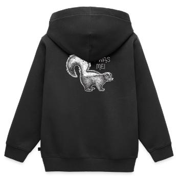 Stinktier Pupsen - Kinder Premium Organic Zip Hoodie - Schwarz - Hinten - AI Model Kid Male (0cm)