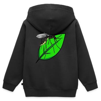 Insectes Moustiques sangsues Moustiques Été - Sweat Premium à capuche zippé enfant bio - noir - Dos - AI Model Kid Male (0cm)
