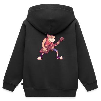 Heavy - Kinder Premium Organic Zip Hoodie - Schwarz - Hinten - AI Model Kid Male (0cm)