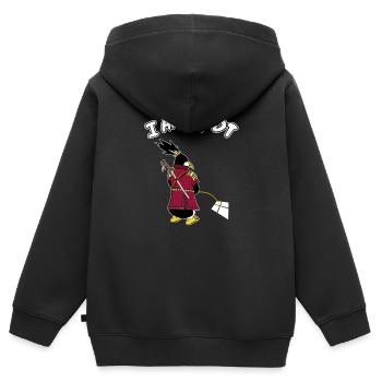 Linux Pinguin I Am Root Geeks Nerd Computer Ninja - Kinder Premium Organic Zip Hoodie - Schwarz - Hinten - AI Model Kid Male (0cm)