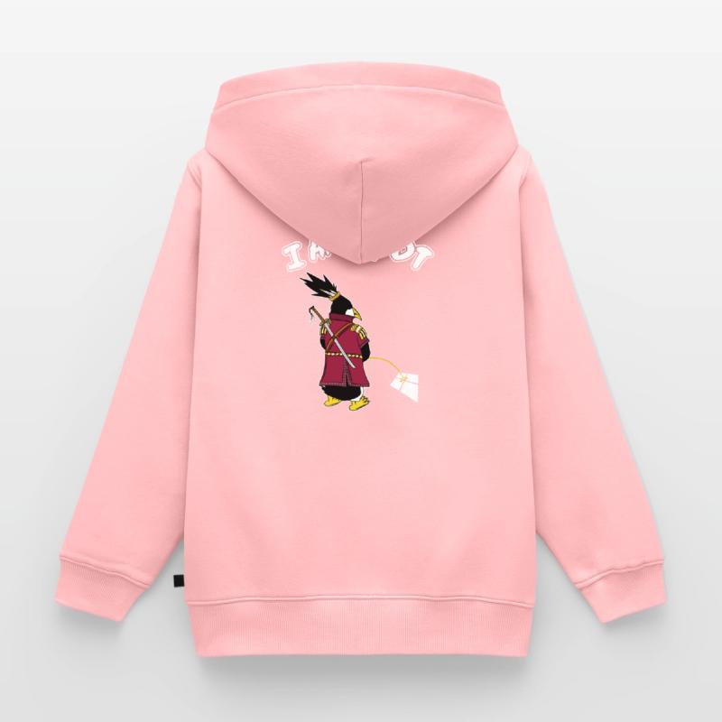 Linux Pinguin I Am Root Geeks Nerd Computer Ninja Kinder Premium Organic Zip Hoodie