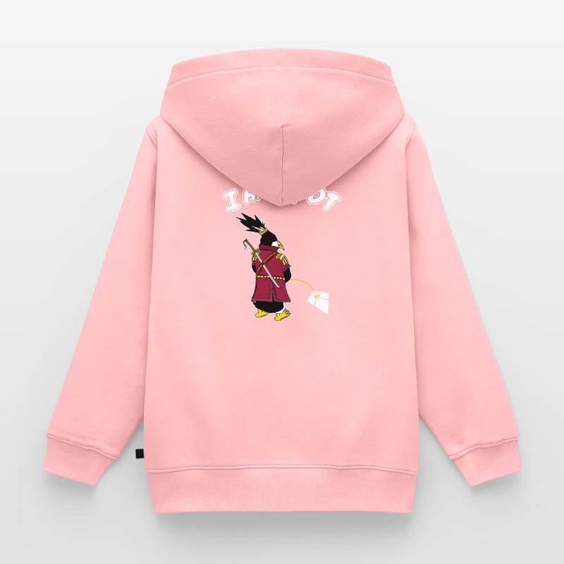 Linux Pinguin I Am Root Geeks Nerd Computer Ninja Kinder Premium Organic Zip Hoodie