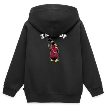 Linux Pinguin I Am Root Geeks Nerd Computer Ninja - Kinder Premium Organic Zip Hoodie - Schwarz - Hinten - AI Model Kid Male (0cm)