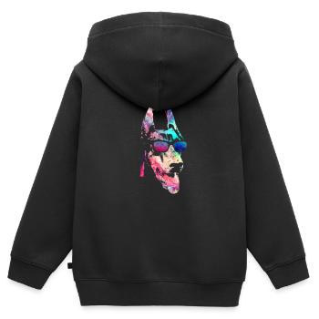 Dobermann - Kinder Premium Organic Zip Hoodie - Schwarz - Hinten - AI Model Kid Male (0cm)