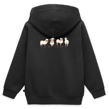 Agriculteur - Sweat Premium à capuche zippé enfant bio - noir - Dos - AI Model Kid Male (0cm)