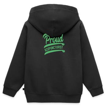 Nadel Praxis Akupunkturist Akupunktur Beruf - Kinder Premium Organic Zip Hoodie - Schwarz - Hinten - AI Model Kid Male (0cm)