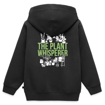 Jardinier - Sweat Premium à capuche zippé enfant bio - noir - Dos - AI Model Kid Male (0cm)