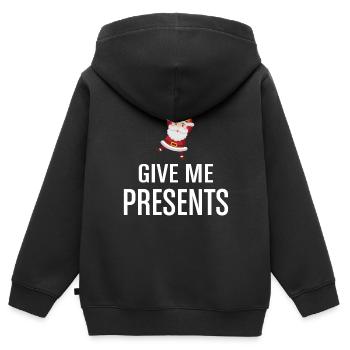 Merry Christmas Christmas Christmas Present - Kinder Premium Organic Zip Hoodie - Schwarz - Hinten - AI Model Kid Male (0cm)