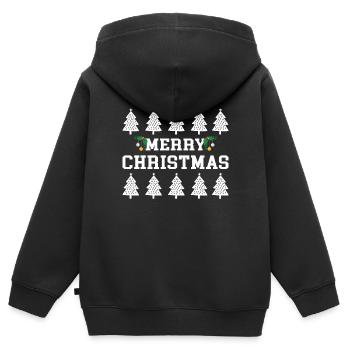 Merry Christmas Christmas Christmas Present - Kinder Premium Organic Zip Hoodie - Schwarz - Hinten - AI Model Kid Male (0cm)