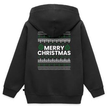 Merry Christmas Christmas Christmas Present - Kinder Premium Organic Zip Hoodie - Schwarz - Hinten - AI Model Kid Male (0cm)