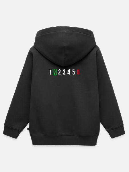 moto - Sweat Premium à capuche zippé enfant bio - noir
