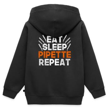 Biologie Labor - Kinder Premium Organic Zip Hoodie - Schwarz - Hinten - AI Model Kid Male (0cm)