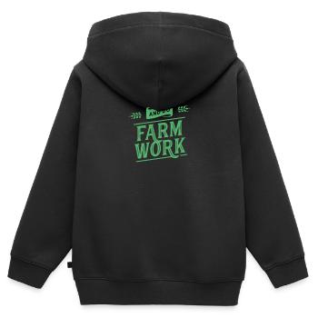 Farm worker - Kids Premium Organic Zip-up Hoodie - black - Back - AI Model Kid Male (0cm)
