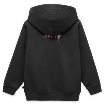 Acupuncture Acupuncteur Acupuncteur - Sweat Premium à capuche zippé enfant bio - noir - Dos - AI Model Kid Male (0cm)