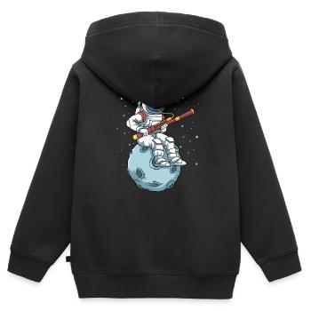Fagott Shirt Astronaut Bassoon Big Band Fagott - Kinder Premium Organic Zip Hoodie - Schwarz - Hinten - AI Model Kid Male (0cm)