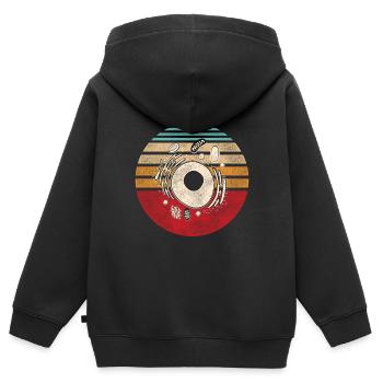 Biologie Zelle - Kinder Premium Organic Zip Hoodie - Schwarz - Hinten - AI Model Kid Male (0cm)