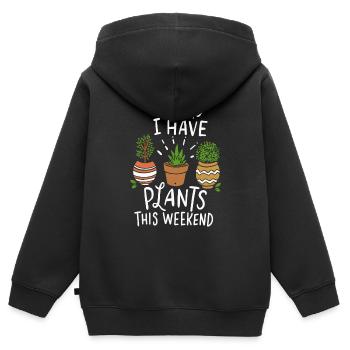Gartenarbeit - Kinder Premium Organic Zip Hoodie - Schwarz - Hinten - AI Model Kid Male (0cm)