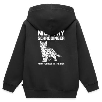 physique - Sweat Premium à capuche zippé enfant bio - noir - Dos - AI Model Kid Male (0cm)