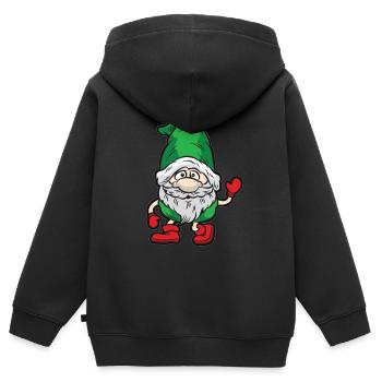 Nain doux - Sweat Premium à capuche zippé enfant bio - noir - Dos - AI Model Kid Male (0cm)