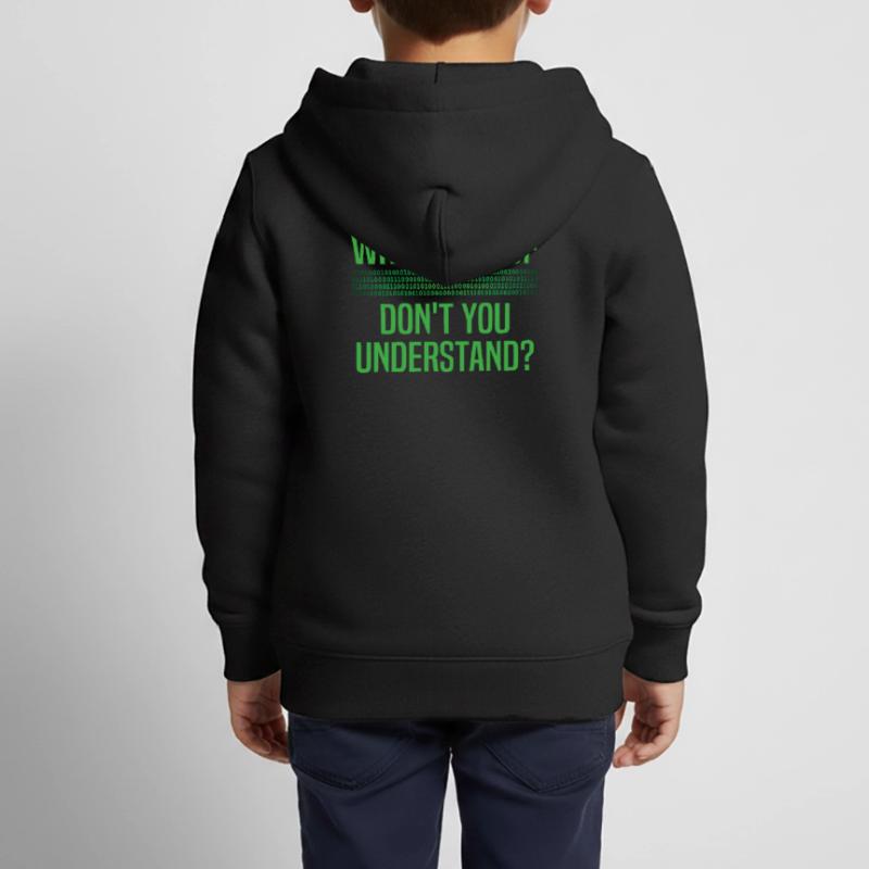 Binärcode Binar Dualcode Programmeur Cadeau Sweat Premium à capuche zippé enfant bio