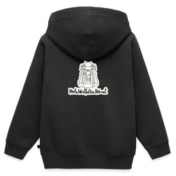 Porta Westfalica Kaiser Wilhelm Denkmal Heimat - Kinder Premium Organic Zip Hoodie - Schwarz - Hinten - AI Model Kid Male (0cm)