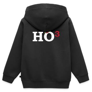 Lustige Sprüche Weihnachten - Kinder Premium Organic Zip Hoodie - Schwarz - Hinten - AI Model Kid Male (0cm)