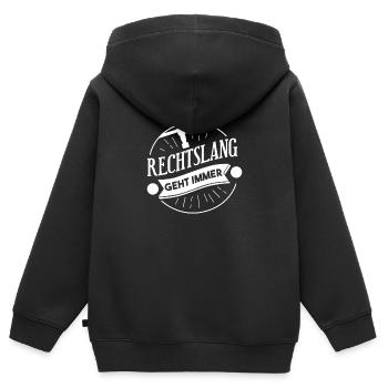 Kicker Knack Tischkicker Spruch - Kinder Premium Organic Zip Hoodie - Schwarz - Hinten - AI Model Kid Male (0cm)