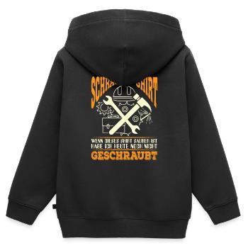 Schrauber - Kinder Premium Organic Zip Hoodie - Schwarz - Hinten - AI Model Kid Male (0cm)