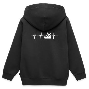 Schreiner Tischler Zunftzeichen Zunft EKG Geschenk - Kinder Premium Organic Zip Hoodie - Schwarz - Hinten - AI Model Kid Male (0cm)