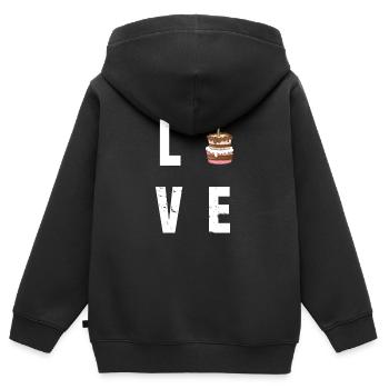 Kuchen Torte Törtchen Backen Bäcker Konditor Cake - Kinder Premium Organic Zip Hoodie - Schwarz - Hinten - AI Model Kid Male (0cm)