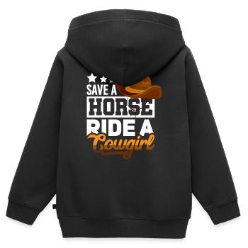 Redneck Trailer Park Geschenk I Wohnwagen - Kinder Premium Organic Zip Hoodie - Schwarz - Hinten - AI Model Kid Male (0cm)