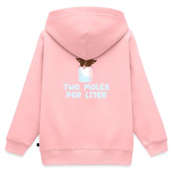 Chimiste Professeur de physique Physicien Étudiant en chimie - Sweat Premium à capuche zippé enfant bio - rose - Dos - AI Model Kid Female (0cm)