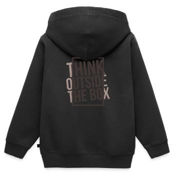 Sortez des sentiers battus - Sweat Premium à capuche zippé enfant bio - noir - Dos - AI Model Kid Male (0cm)
