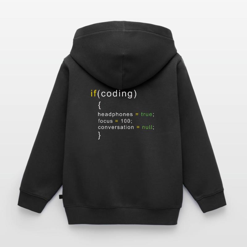 Codage du codeur Sweat Premium à capuche zippé enfant bio