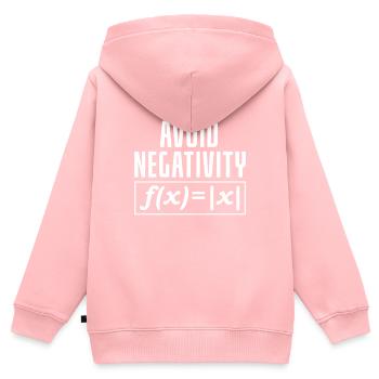 Cadeau de nerd mathématique - Sweat Premium à capuche zippé enfant bio - rose - Dos - AI Model Kid Female (0cm)