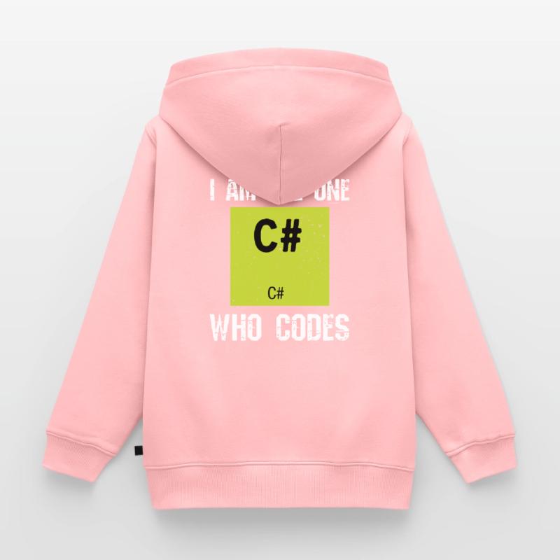 C# Coden Programmieren Kinder Premium Organic Zip Hoodie
