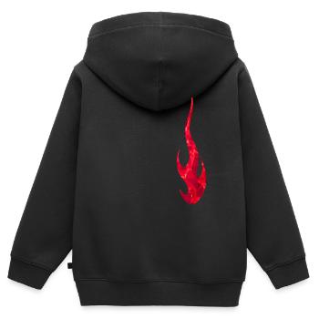 Flame - Kids Premium Organic Zip-up Hoodie - black - Back - AI Model Kid Male (0cm)