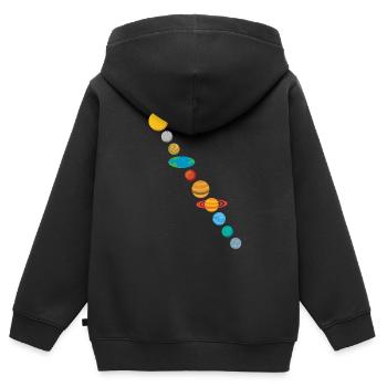 The earth is flat - Kids Premium Organic Zip-up Hoodie - black - Back - AI Model Kid Male (0cm)