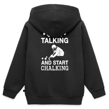Snooker Pool Sportler - Kinder Premium Organic Zip Hoodie - Schwarz - Hinten - AI Model Kid Male (0cm)
