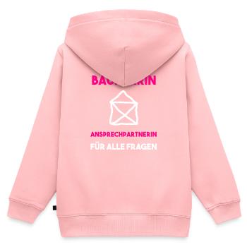Bauherrinnen & Bauherr Richtfest - Kinder Premium Organic Zip Hoodie - Rosa - Hinten - AI Model Kid Female (0cm)
