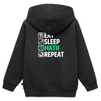 Mathématicien mathématique - Sweat Premium à capuche zippé enfant bio - noir - Dos - AI Model Kid Male (0cm)