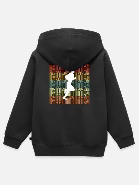 RUNNING - Kinder Premium zip hoodie biologisch - zwart