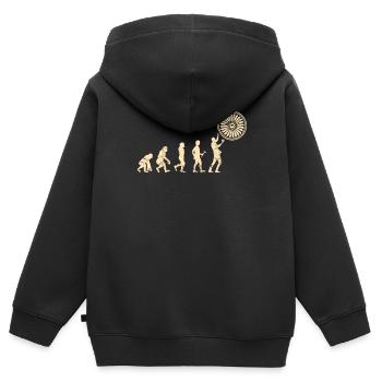Flugzeugmechaniker Flugzeug Turbinen Fliegen - Kinder Premium Organic Zip Hoodie - Schwarz - Hinten - AI Model Kid Male (0cm)