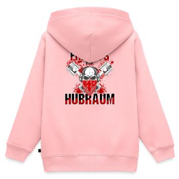 Fridays For Hubraum - Kinder Premium Organic Zip Hoodie - Rosa - Hinten - AI Model Kid Female (0cm)