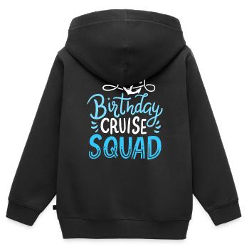 Croisière croisière anniversaire - Sweat Premium à capuche zippé enfant bio - noir - Dos - AI Model Kid Male (0cm)