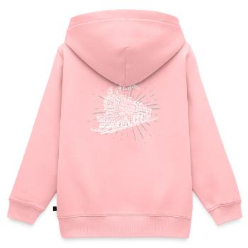 Train de musique - Sweat Premium à capuche zippé enfant bio - rose - Dos - AI Model Kid Female (0cm)